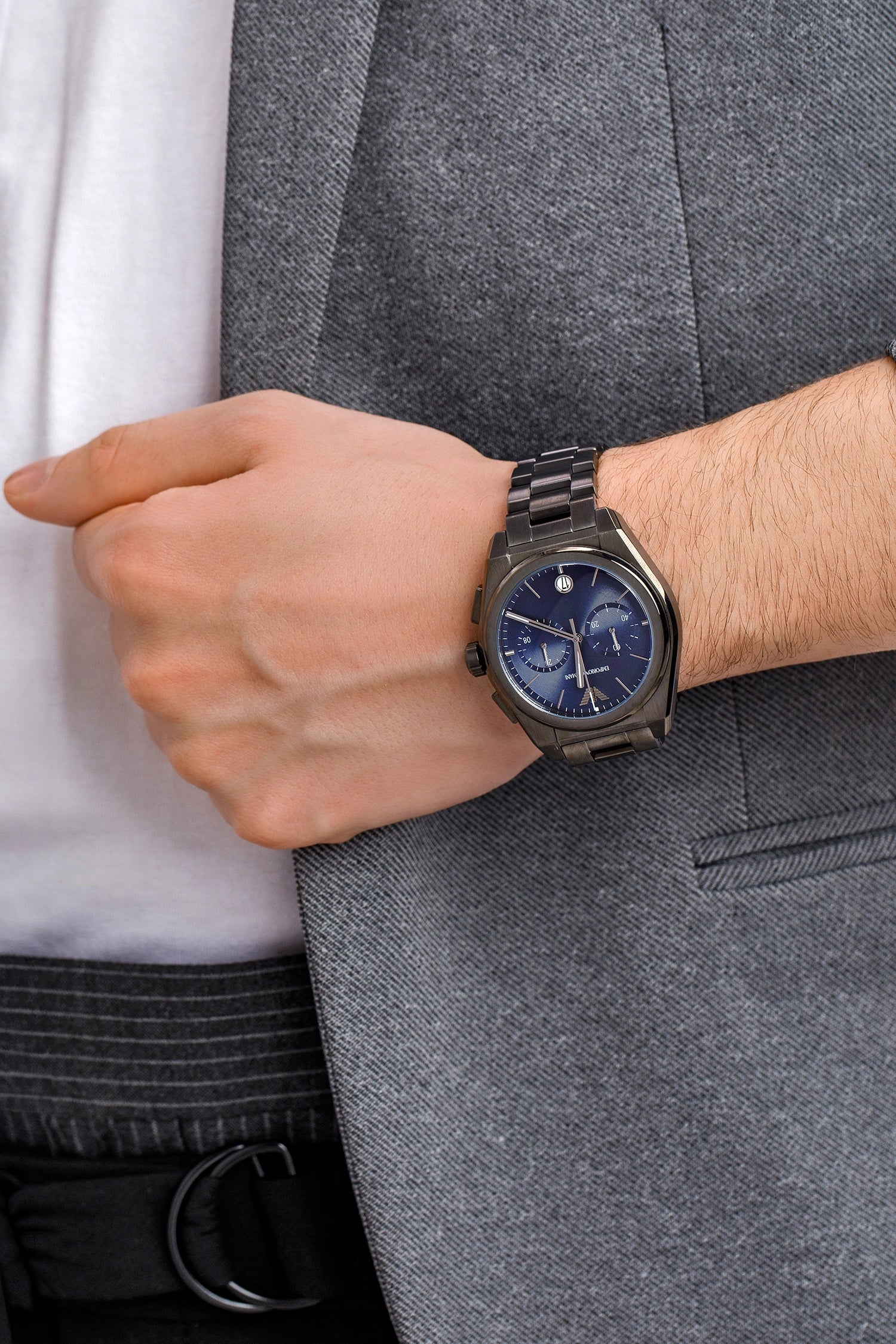 Emporio Armani AR11561 “Federico” Chronograph Men’s Watch – Blue Dial | AR11561