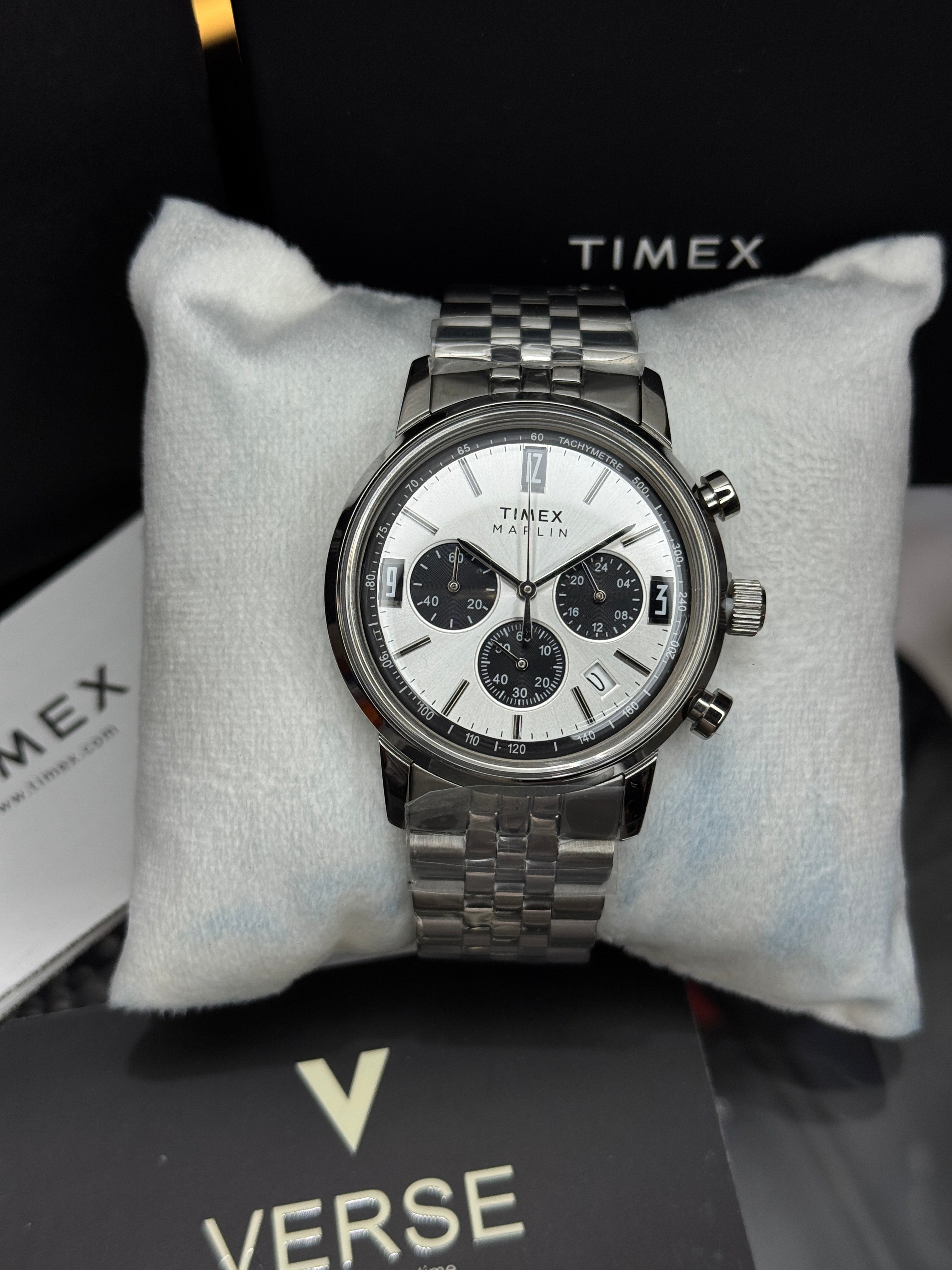 Timex Marlin Chronograph Tachymeter 42mm Stainless Steel Men’s Watch – TWEG26704