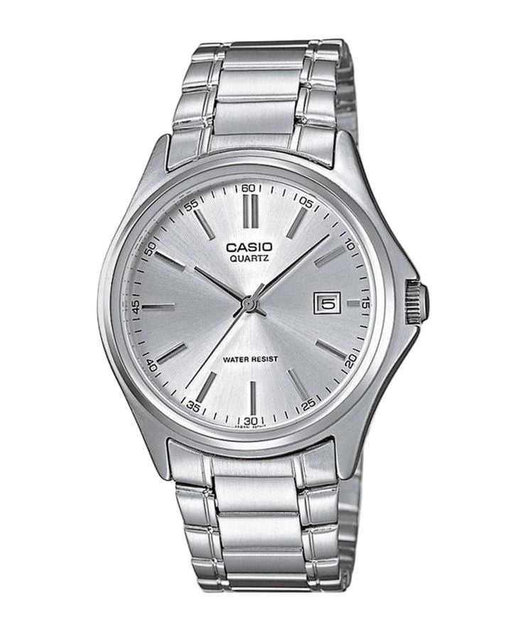 Casio MTP-1183A-7ADF men’s silver stainless steel watch white dial