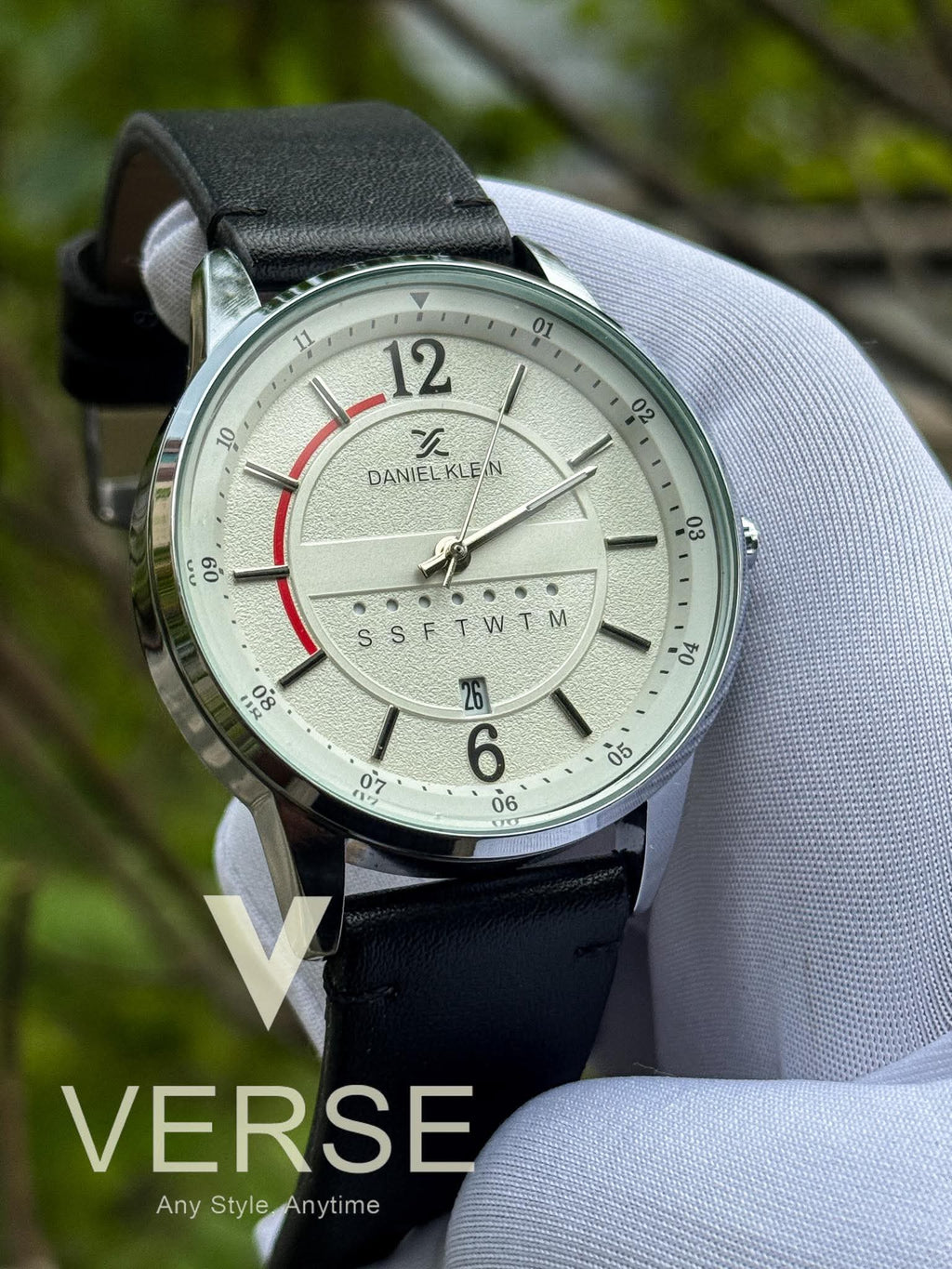 Daniel Klein DK11650-1 Men’s Analog Watch – Silver Dial, Black Leather Strap| Daniel Klein DK11650-1