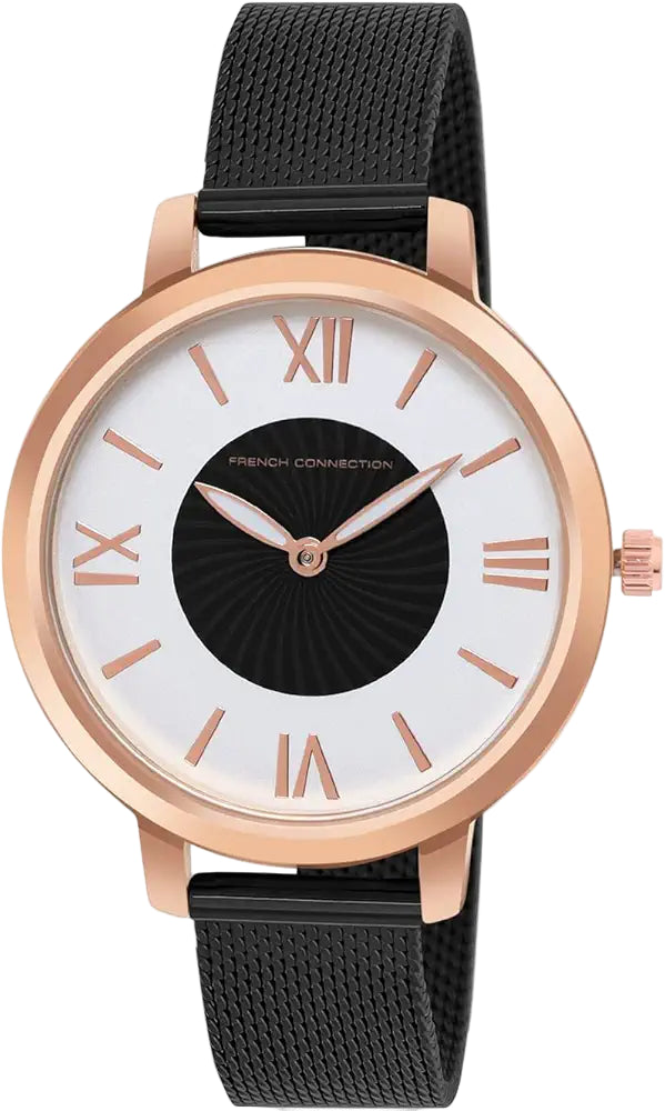 French Connection FCN00027D women’s watch with white and black dial
