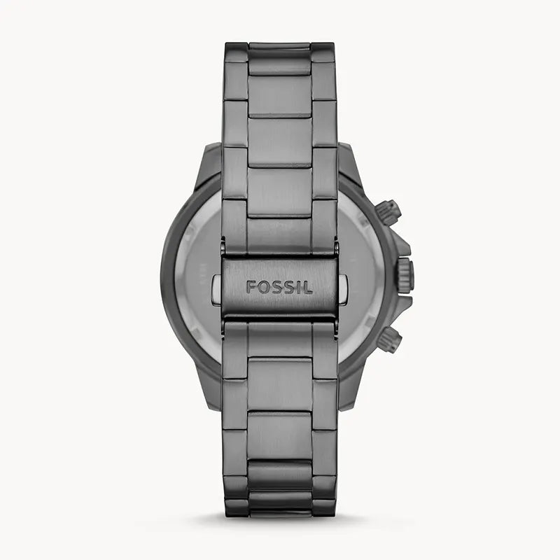Fossil Bannon BQ2491 Men’s 45 mm Smoke Multifunction – Grey Dial & Stainless Steel Bracelet