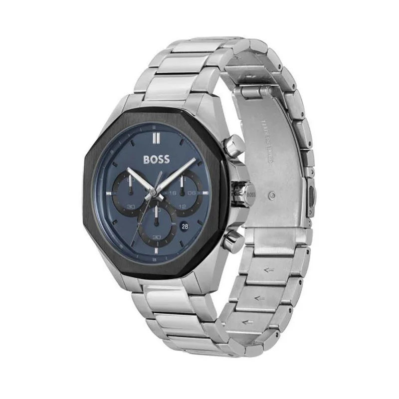 Hugo Boss Cloud 1514015 Men’s Chronograph – 43 mm Silver Steel Case & Bracelet with Blue Dial