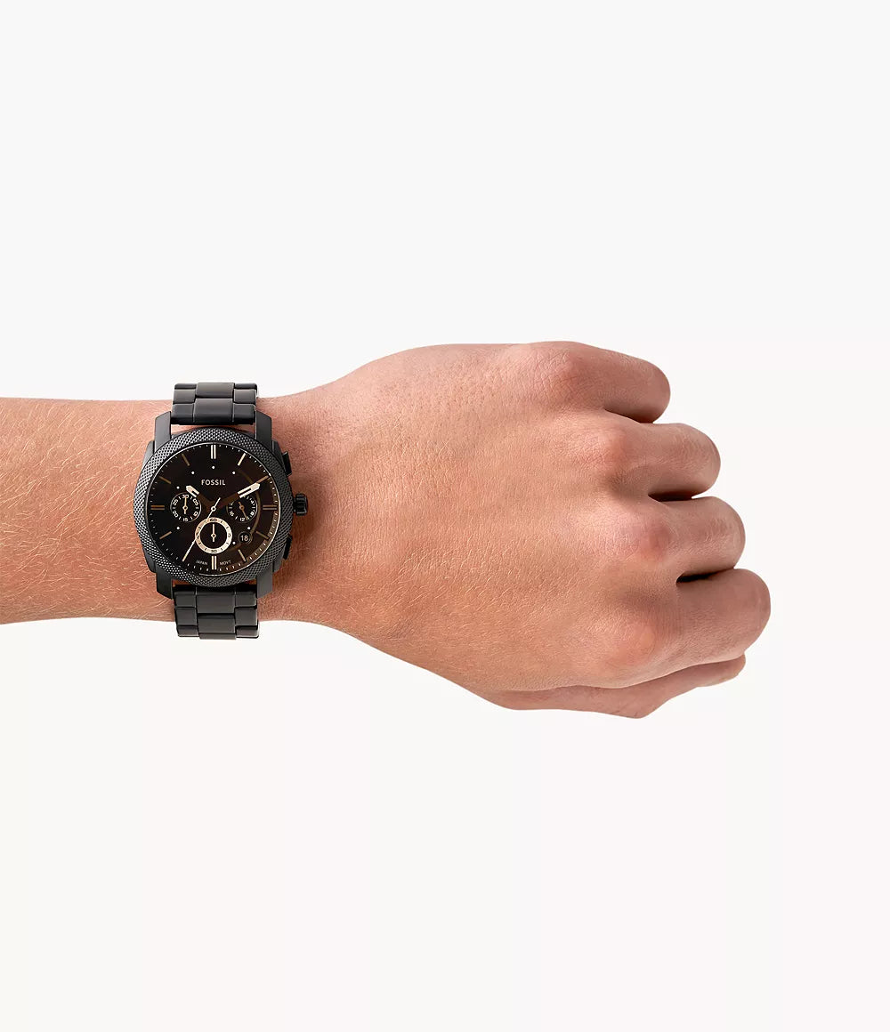 FOSSIL Machine Mid-Size Chronograph Black Dial Men's Watch FS4682