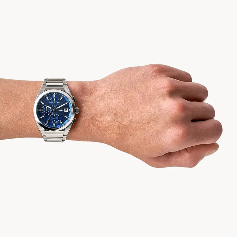 Fossil Neutra Chronograph Blue Dial Stainless Steel Men's Watch | FS5795