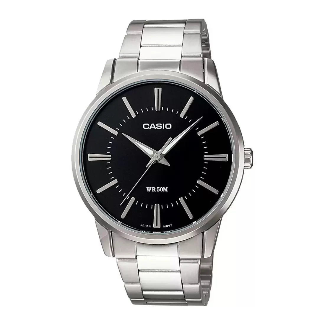 Casio MTP-1303D-1A Men’s 39 mm Quartz Watch – Black Dial & Stainless Steel Bracelet