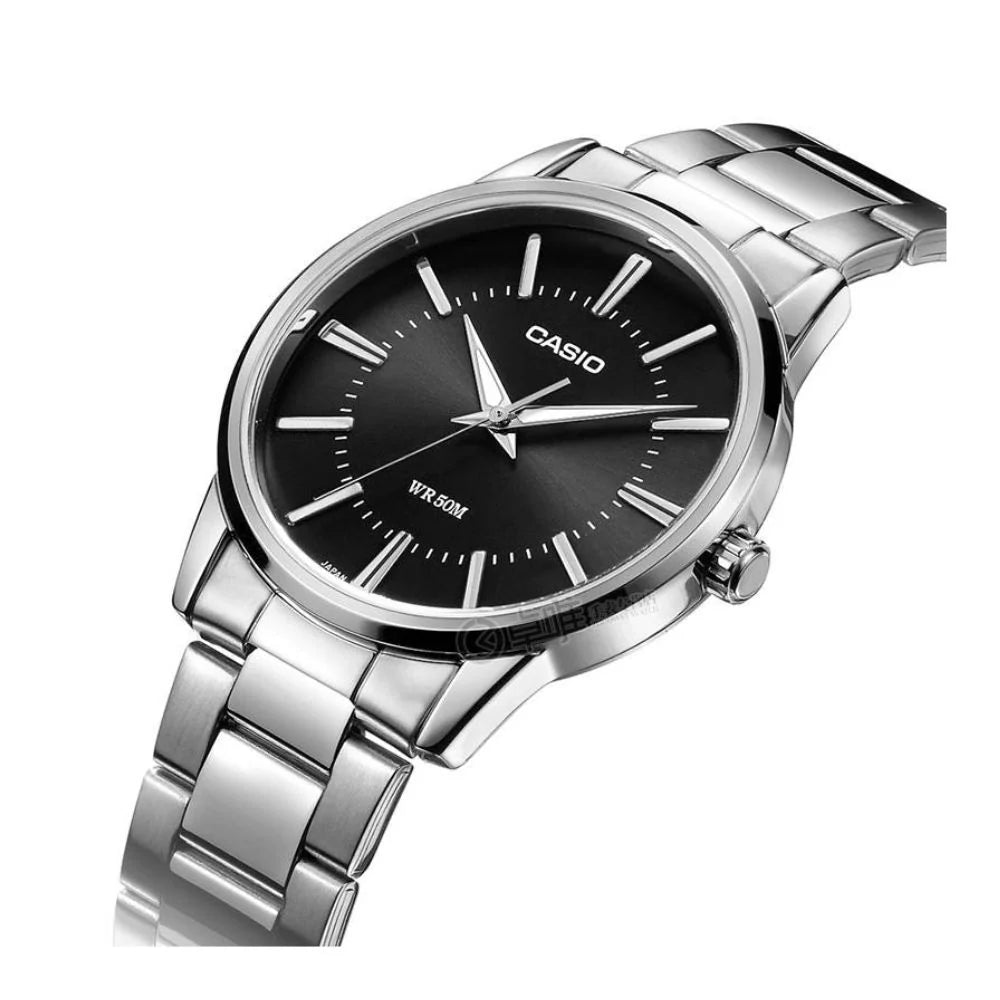 Casio MTP-1303D-1A Men’s 39 mm Quartz Watch – Black Dial & Stainless Steel Bracelet
