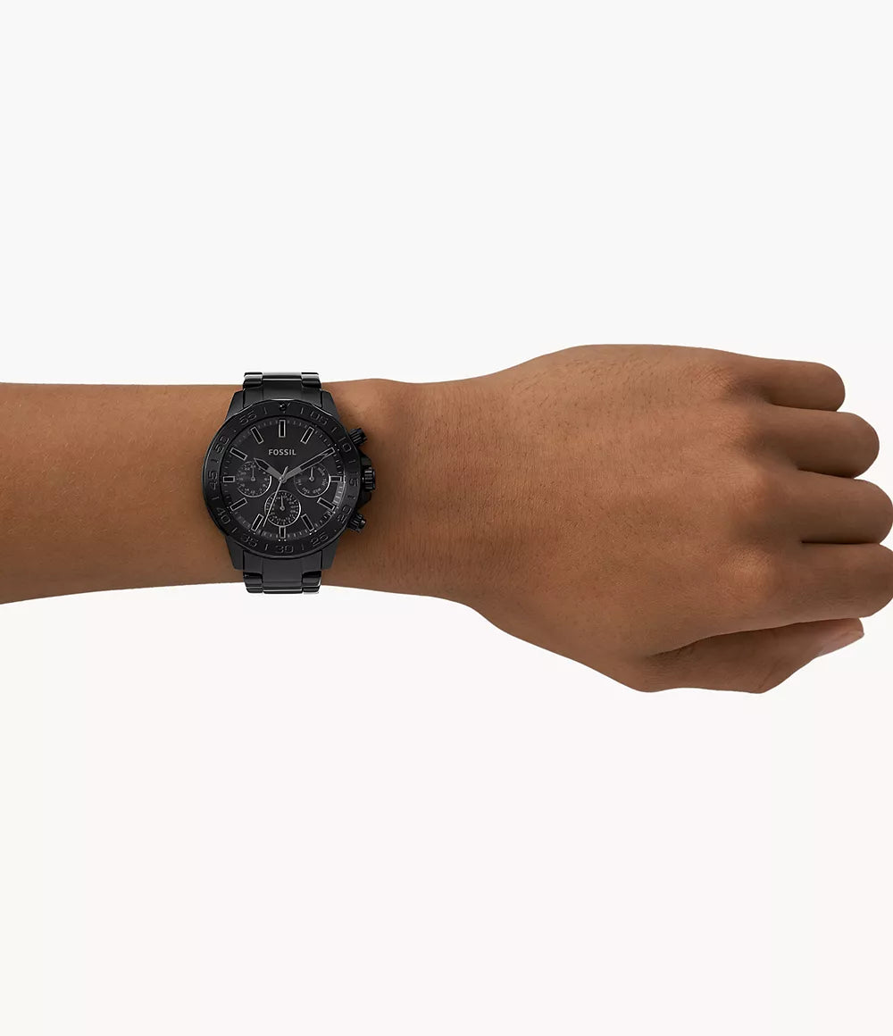 FOSSIL Bannon Multifunction Black Stainless Steel Men's Watch BQ2587