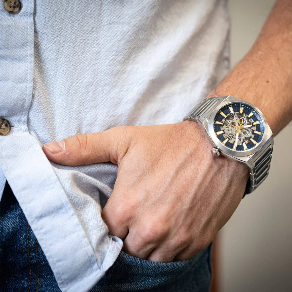 FOSSIL Everett Automatic Blue Dial Men's Watch ME3220