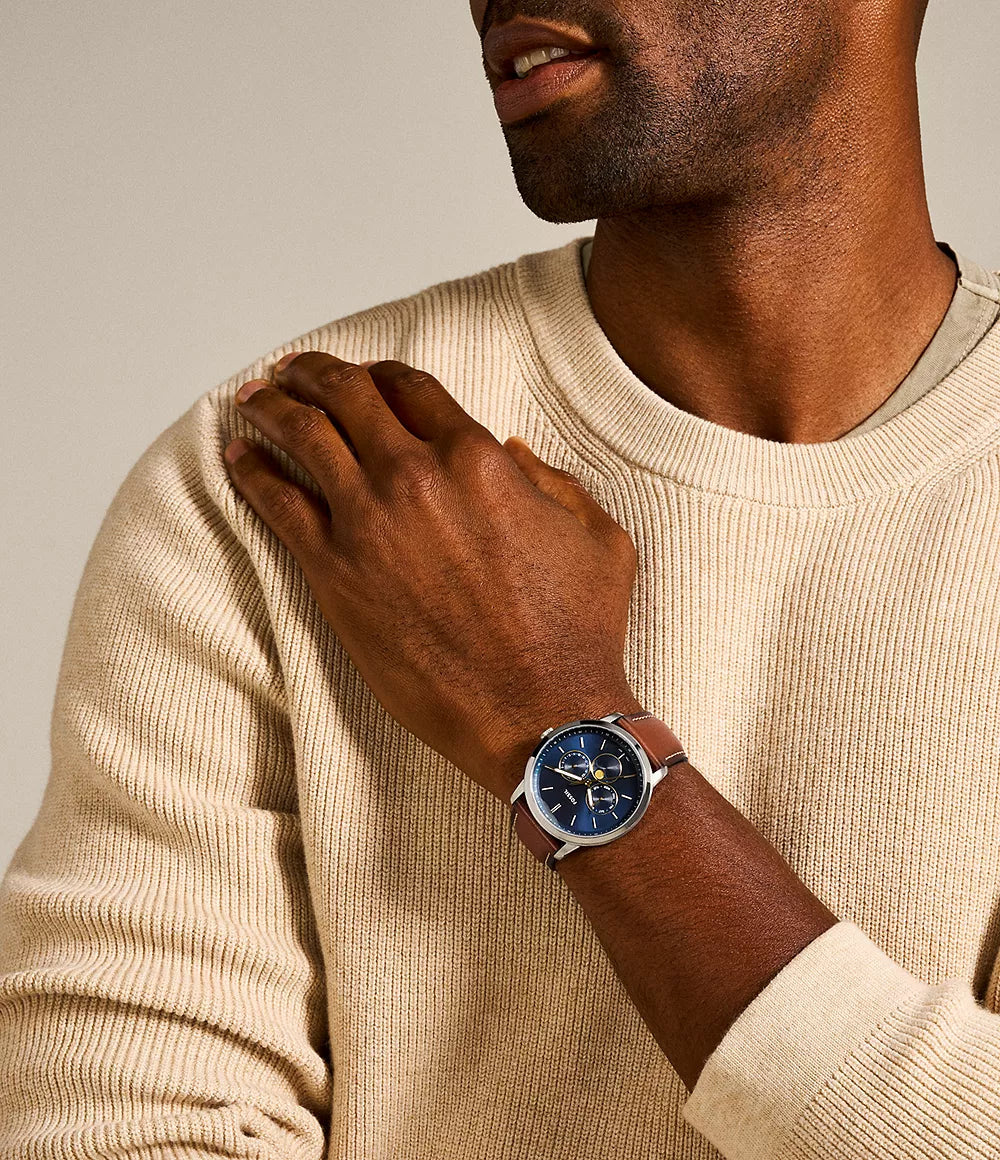 FOSSIL Neutra Moonphase Multifunction Blue Dial Men's Watch FS5903