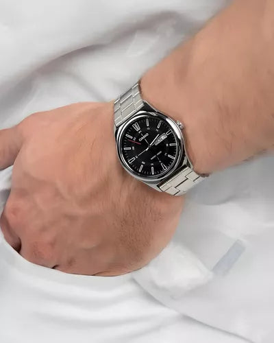 Casio MTP-V006D-1CUDF Men’s Silver Stainless Steel Watch with Black Dial| Casio MTP-V006D-1CUDF