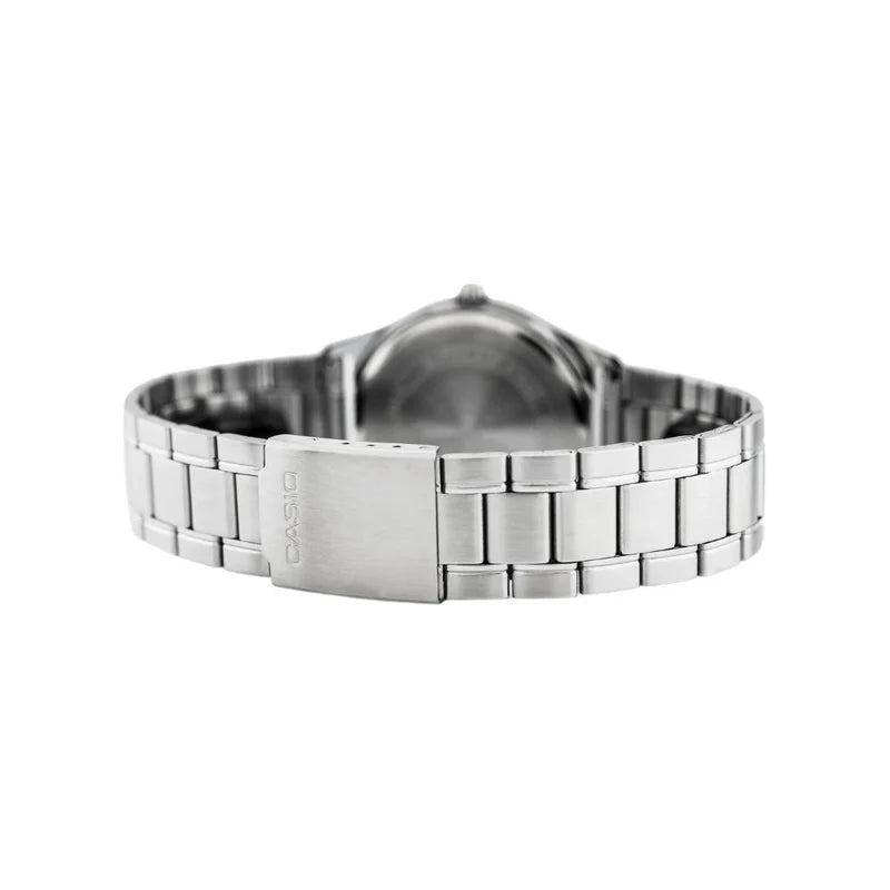 Casio MTP-V006D-1CUDF Men’s Silver Stainless Steel Watch with Black Dial| Casio MTP-V006D-1CUDF