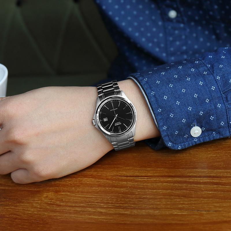 Casio MTP-1183A-1A Men’s Silver Stainless Steel Watch with Black Dial| Casio MTP-1183A-1A