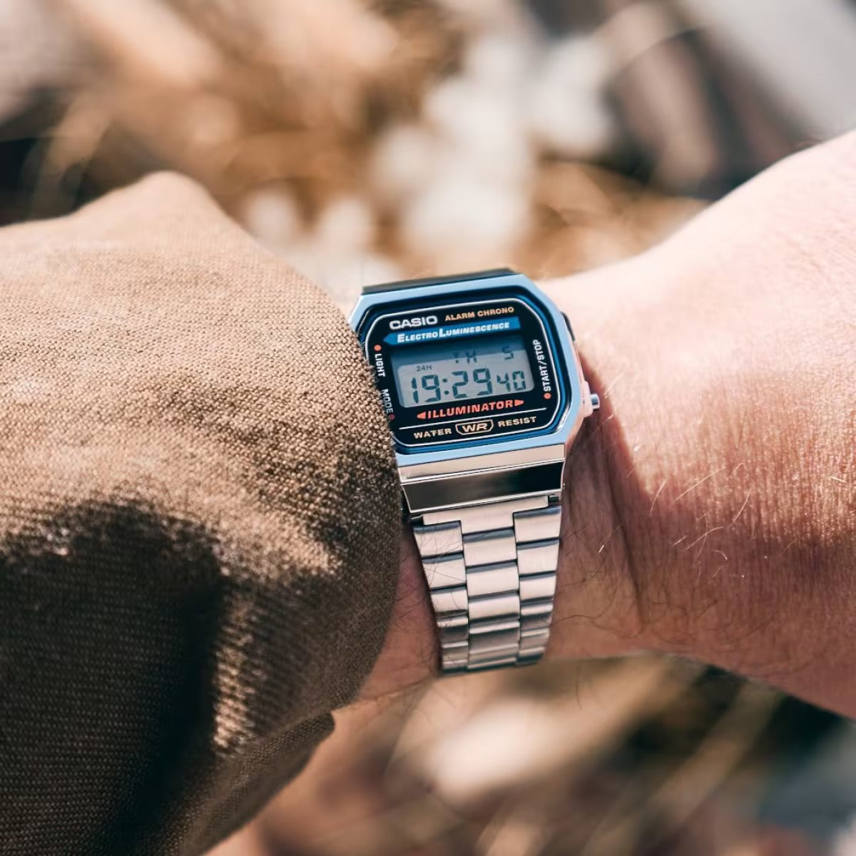 Casio A168WA-1W Men’s Silver Stainless Steel Digital Watch| Casio A168WA-1W