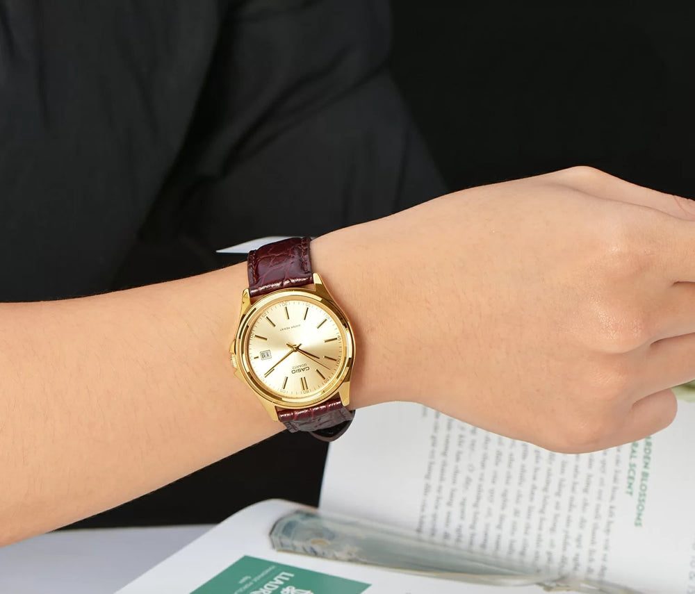 Casio MTP-1183Q-9A Men’s Gold Stainless Steel Watch with Golden Dial| Casio MTP-1183Q-9A