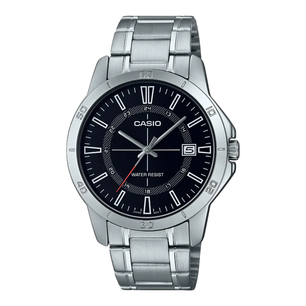 Casio MTP-V004D-1CUDF Men’s Stainless Steel Watch – Black Dial