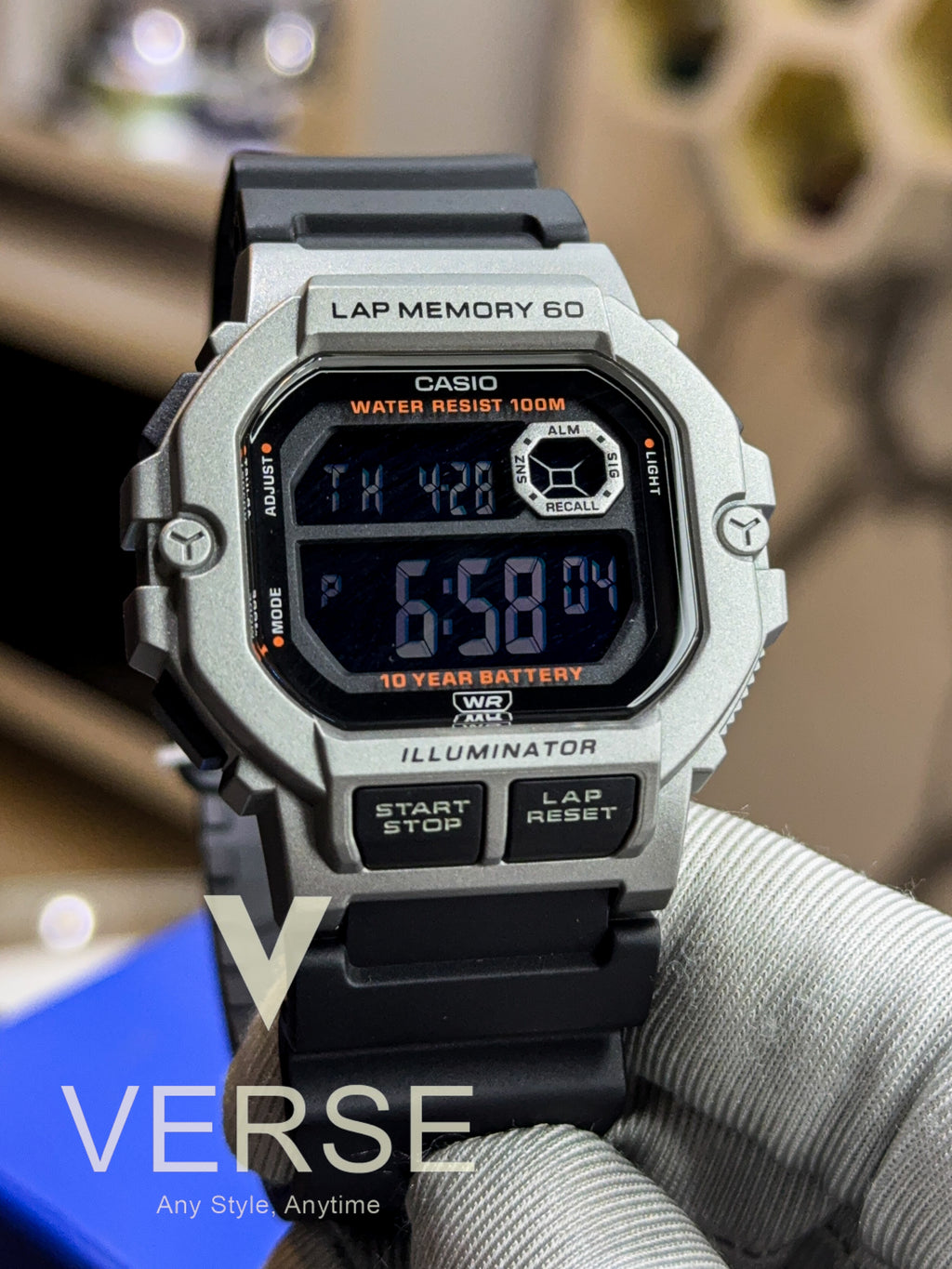 Casio DH-1400H-1B Men’s Black Resin Digital Watch| Casio DH-1400H-1B