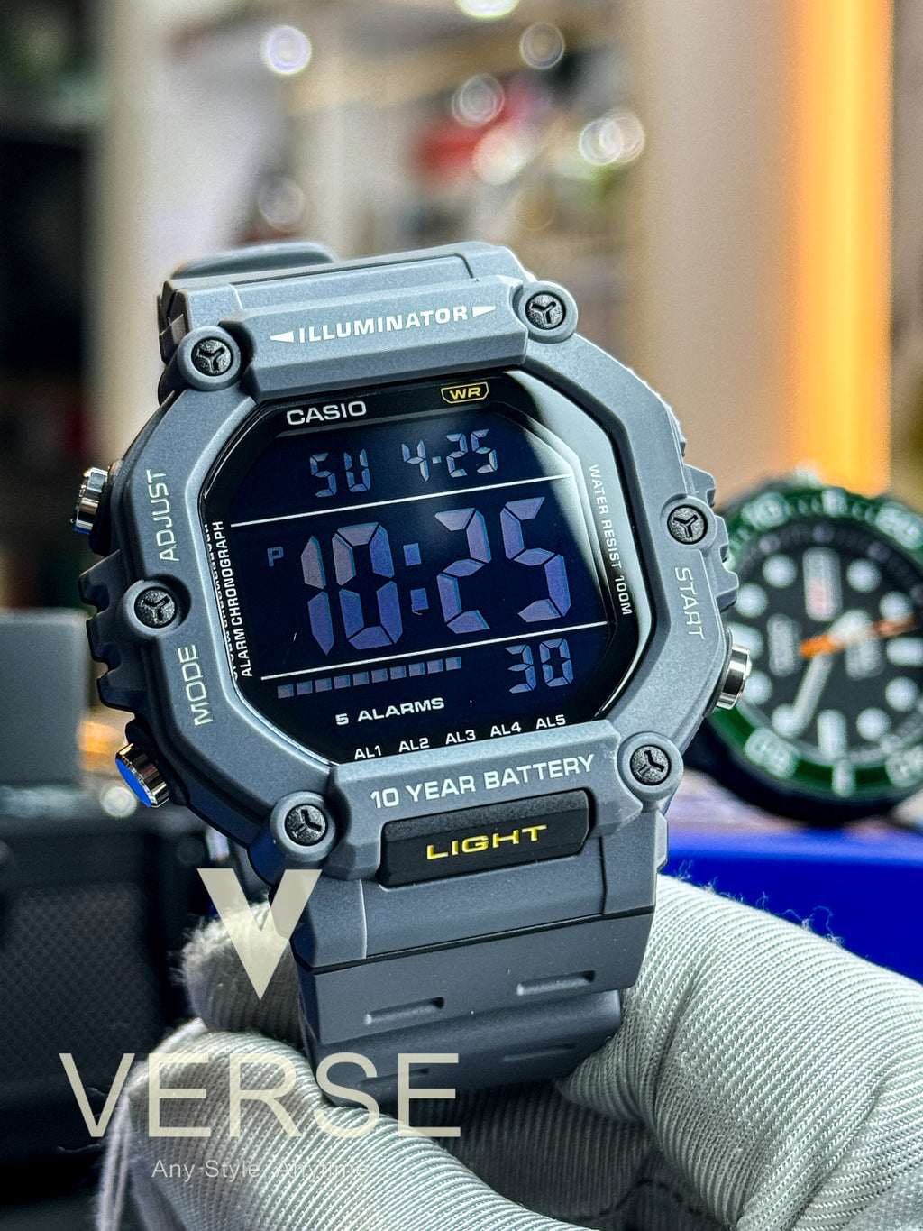 Casio AE-1600H-8BV Men’s Grey Resin Digital Watch| Casio AE-1600H-8BV