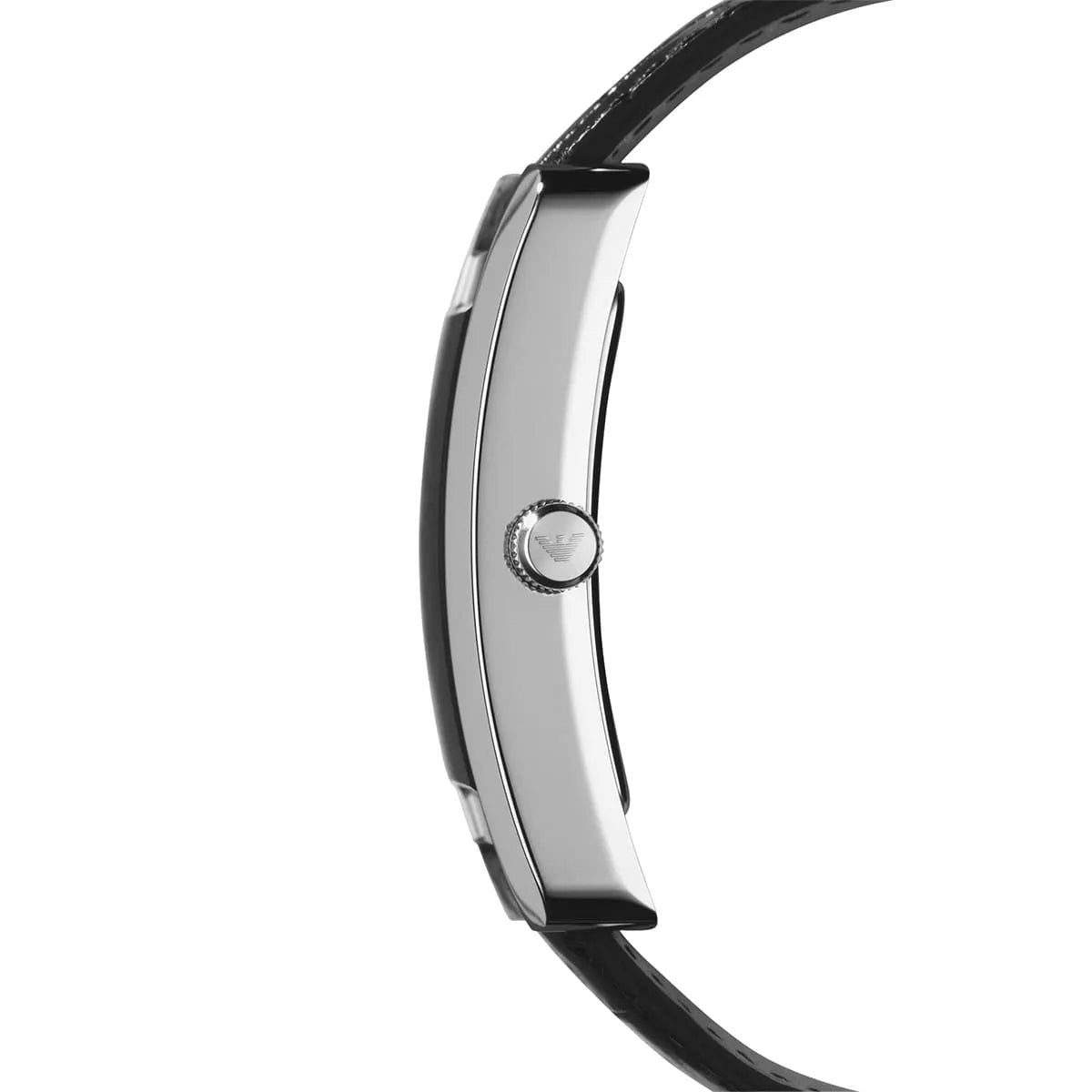 Emporio Armani Classic Rectangular Black Dial Black Leather Men's Watch | AR0143 - VERSE - 