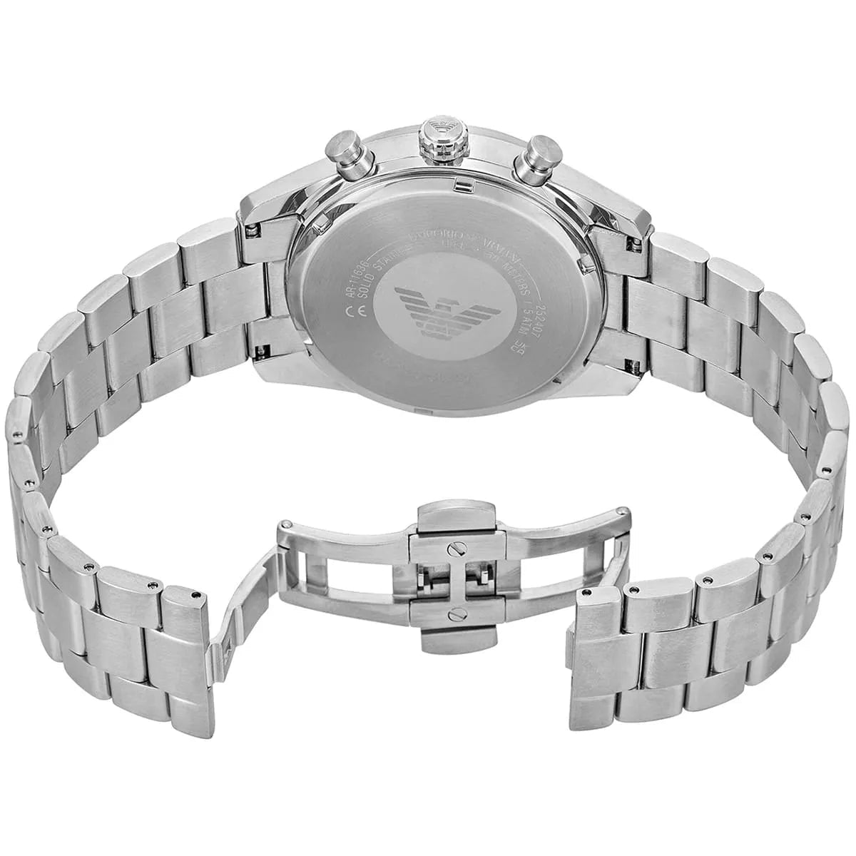 Emporio Armani Racer Chronograph Silver Dial Stainless Steel Men's Watch | AR11636 - VERSE - 
