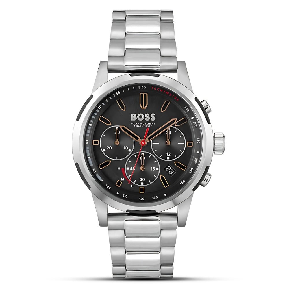 Hugo Boss Solgrade Solar Chronograph Black Dial Stainless Steel Men's Watch | Hugo Boss 1514032 - VERSE - 