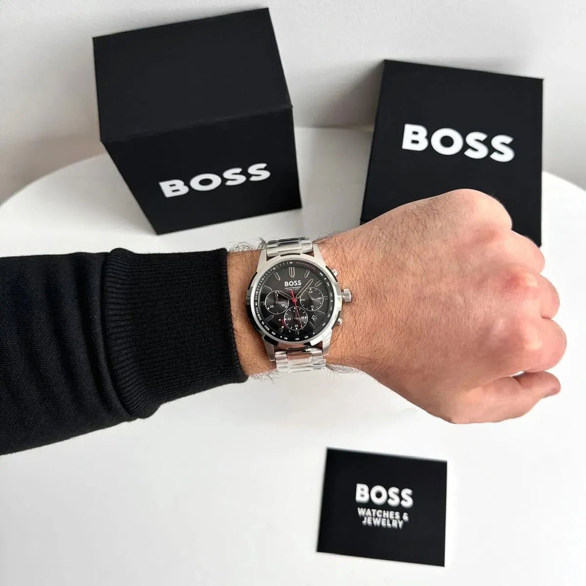 Hugo Boss Solgrade Solar Chronograph Black Dial Stainless Steel Men's Watch | Hugo Boss 1514032 - VERSE - 