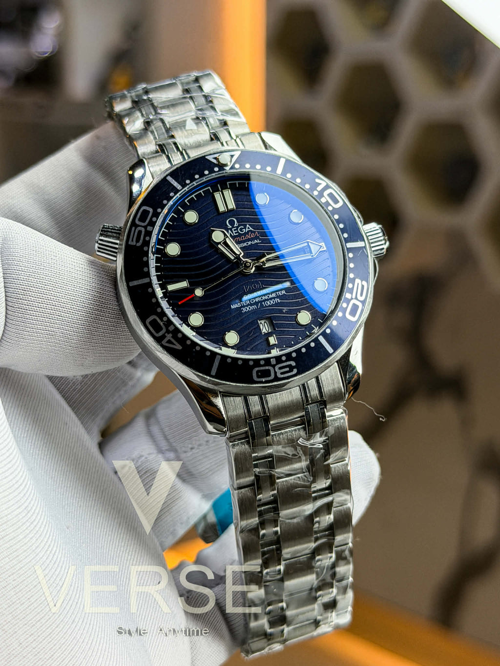 Omega SeaMaster Diver 300m Automatic - Blue Dial Semi Triple A - VERSE - 