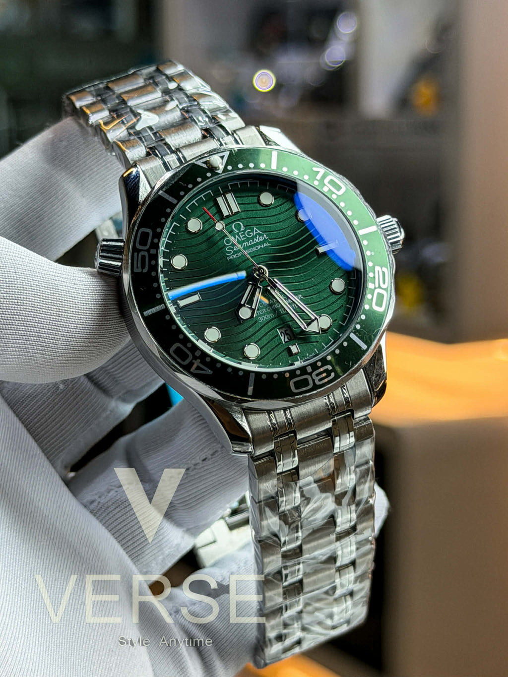 Omega SeaMaster Diver 300m Automatic - Green Dial Semi Triple A - VERSE - 