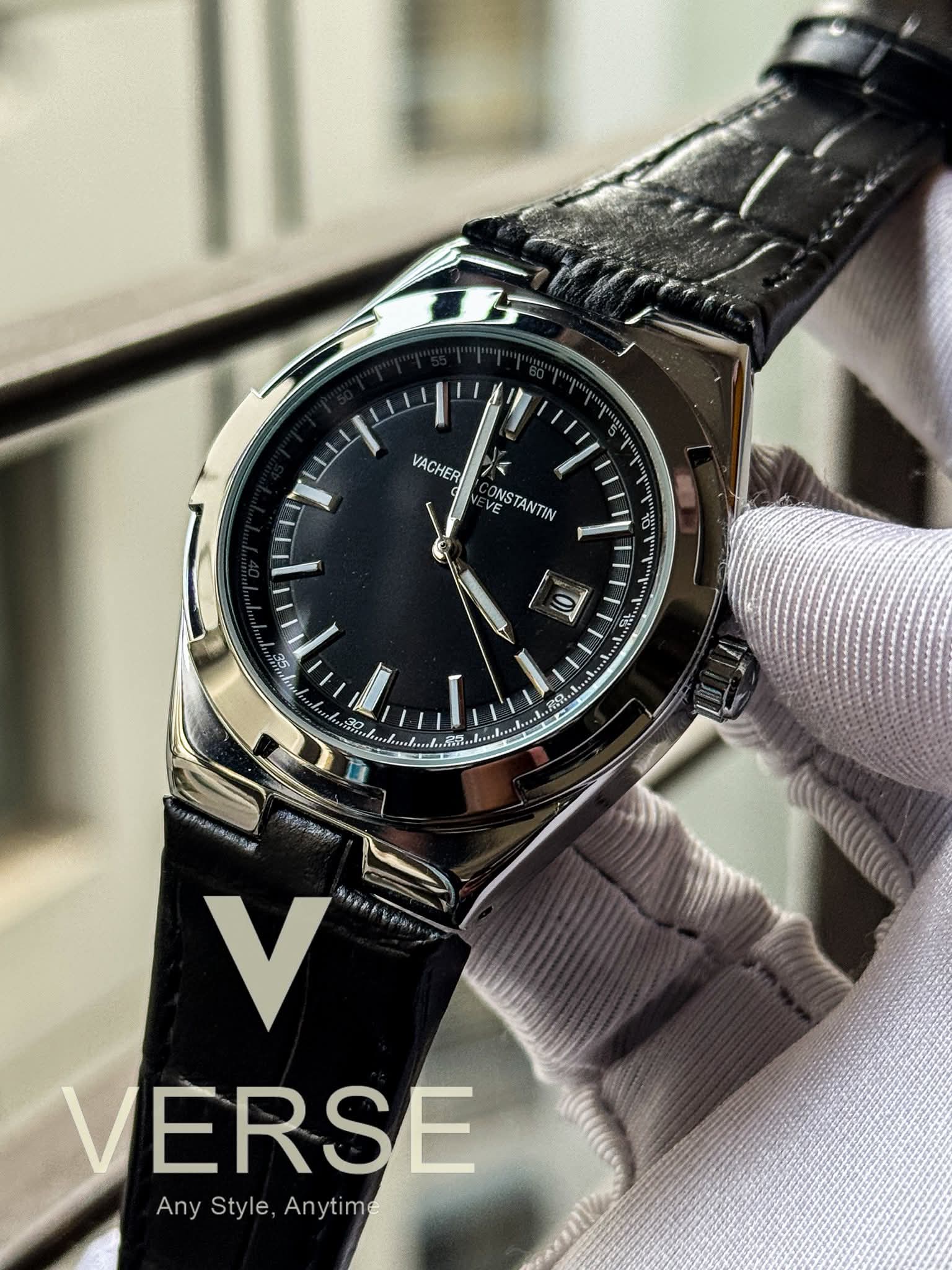 Vacheron Constantin Overseas Quartz Black Belt Black Dial AA