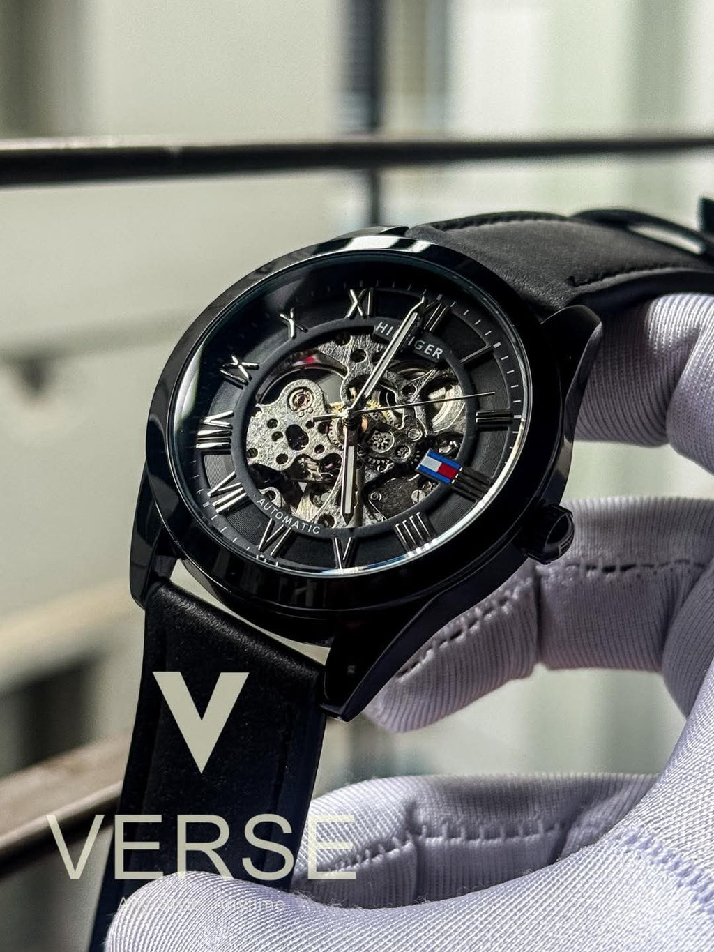 Tommy Hilfiger Automatic Black Belt AA