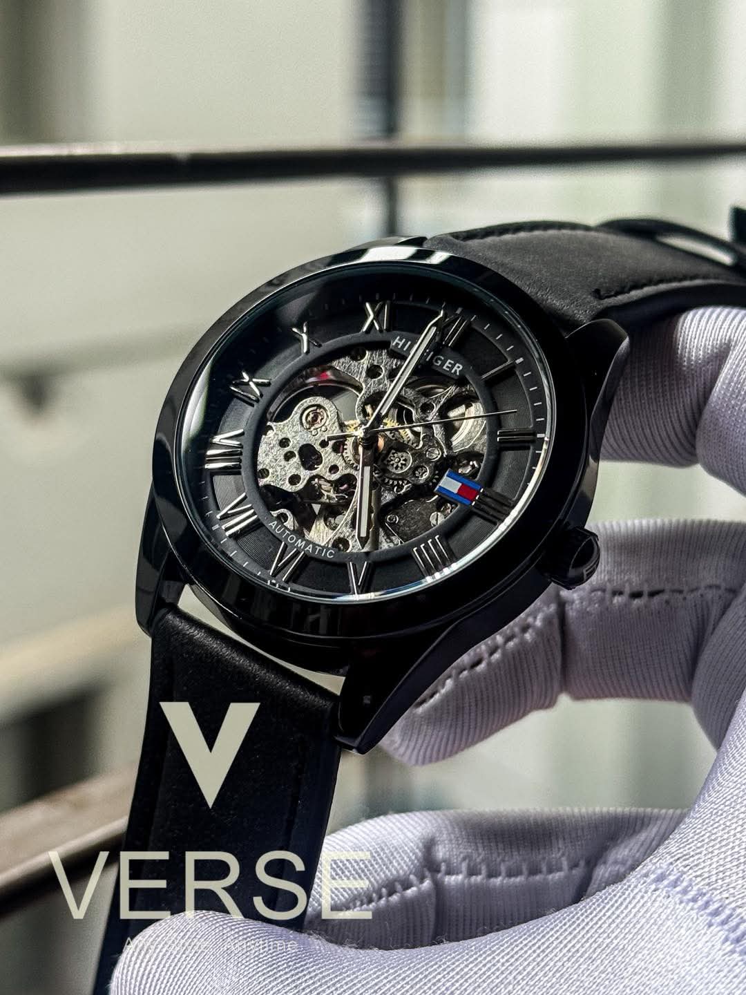 Tommy Hilfiger Automatic Black Belt AA