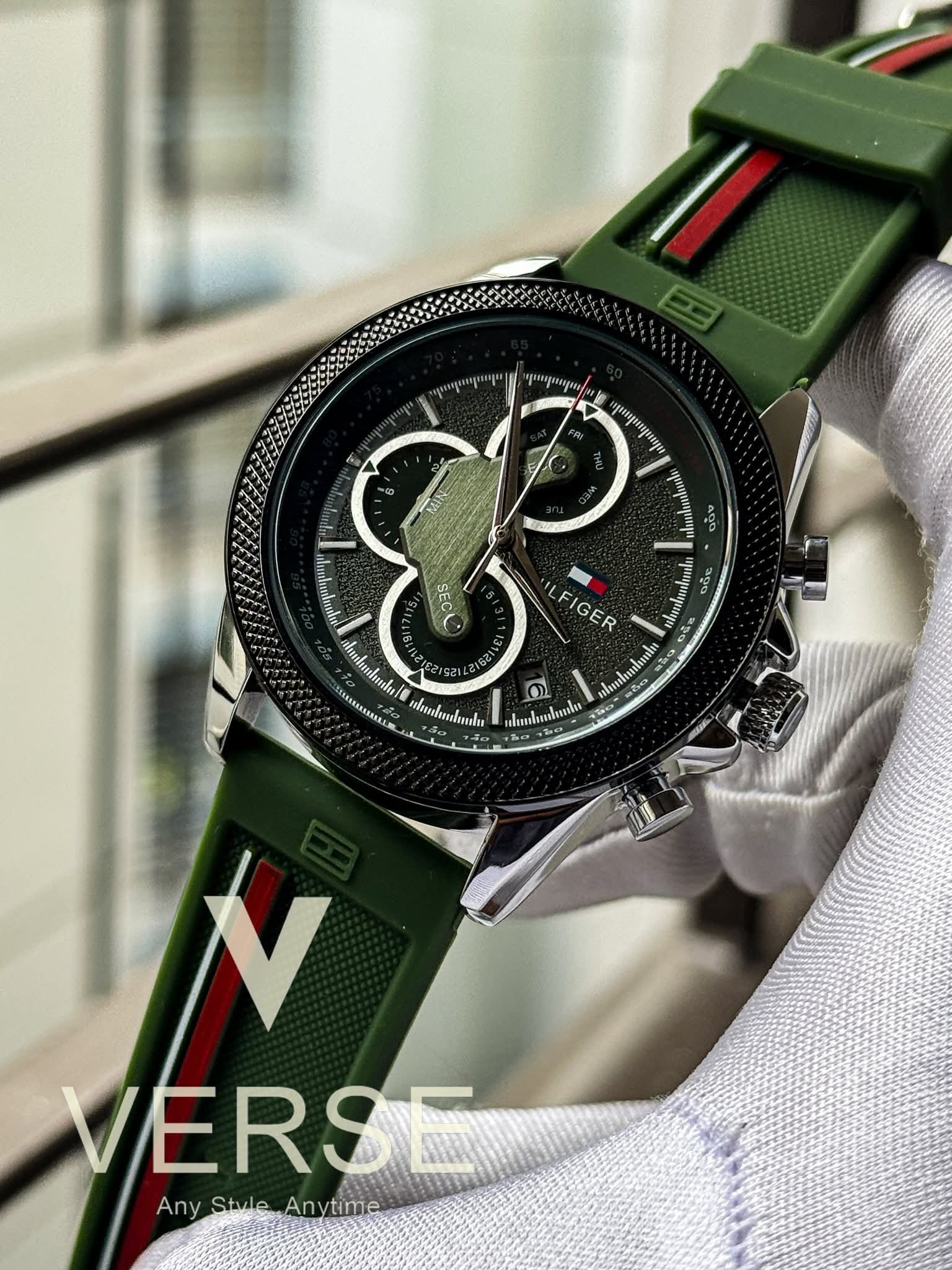 Tommy Hilfiger Clark Chronograph Green Dial AA