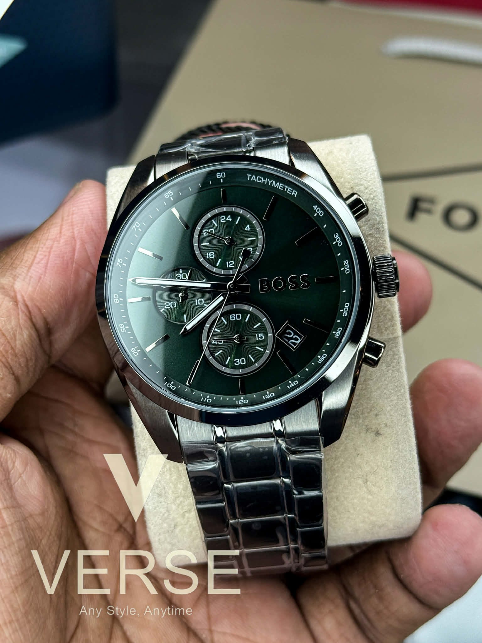 Hugo Boss B1514228 Grand Prix Green Dial Men’s Watch | Hugo Boss B1514228