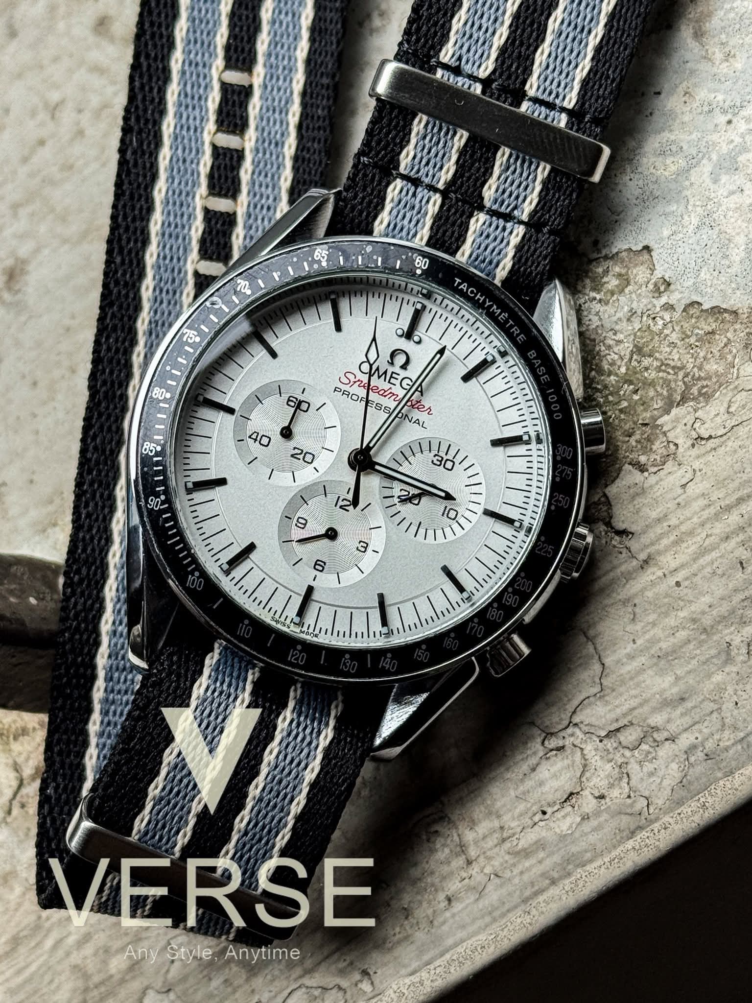OMEGA BLACK BELT WHITE DIAL FREE NATO STRAP OFFER AA