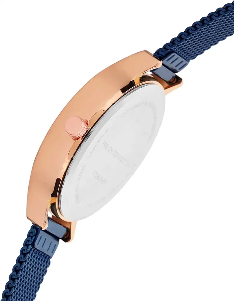 French Connection FC26URGM Women’s Two-Tone Blue & White Dial Watch with Blue Mesh Strap| French Connection FC26URGM