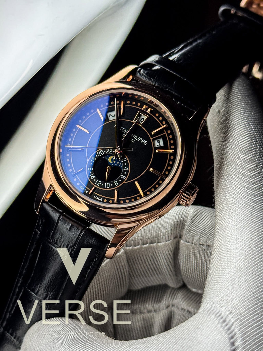 Patek Philippe Complications Quartz AA Black Belt