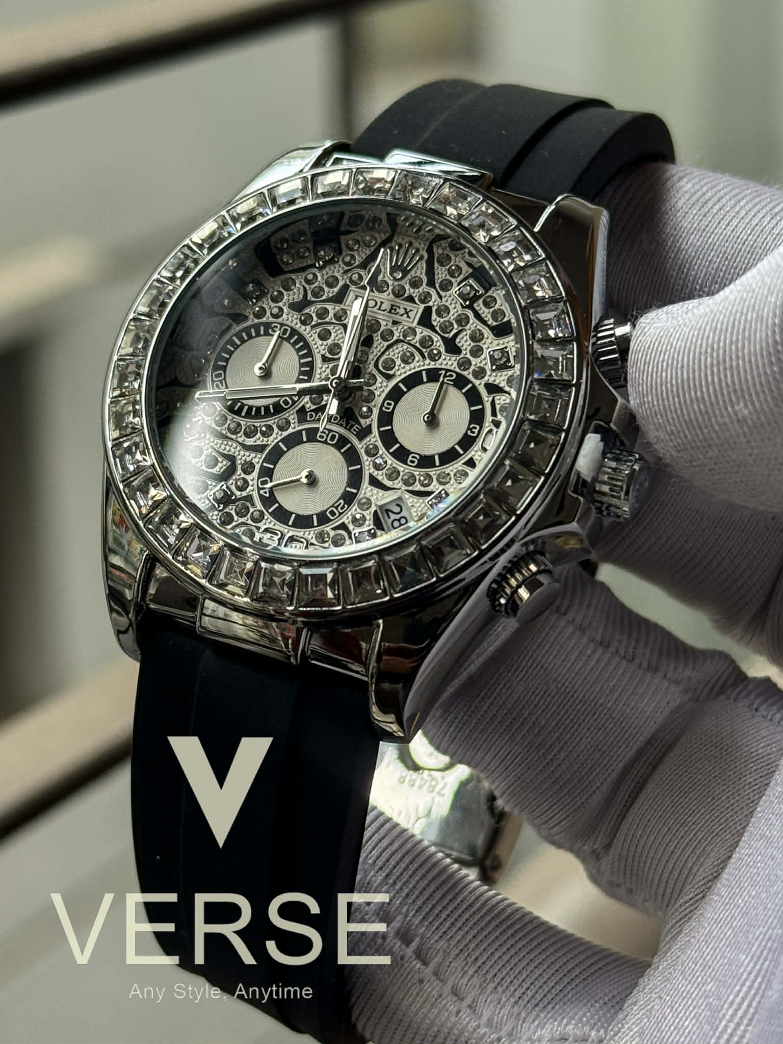 Rolex Daytona “Eye of the Tiger” Silver-Steel AA