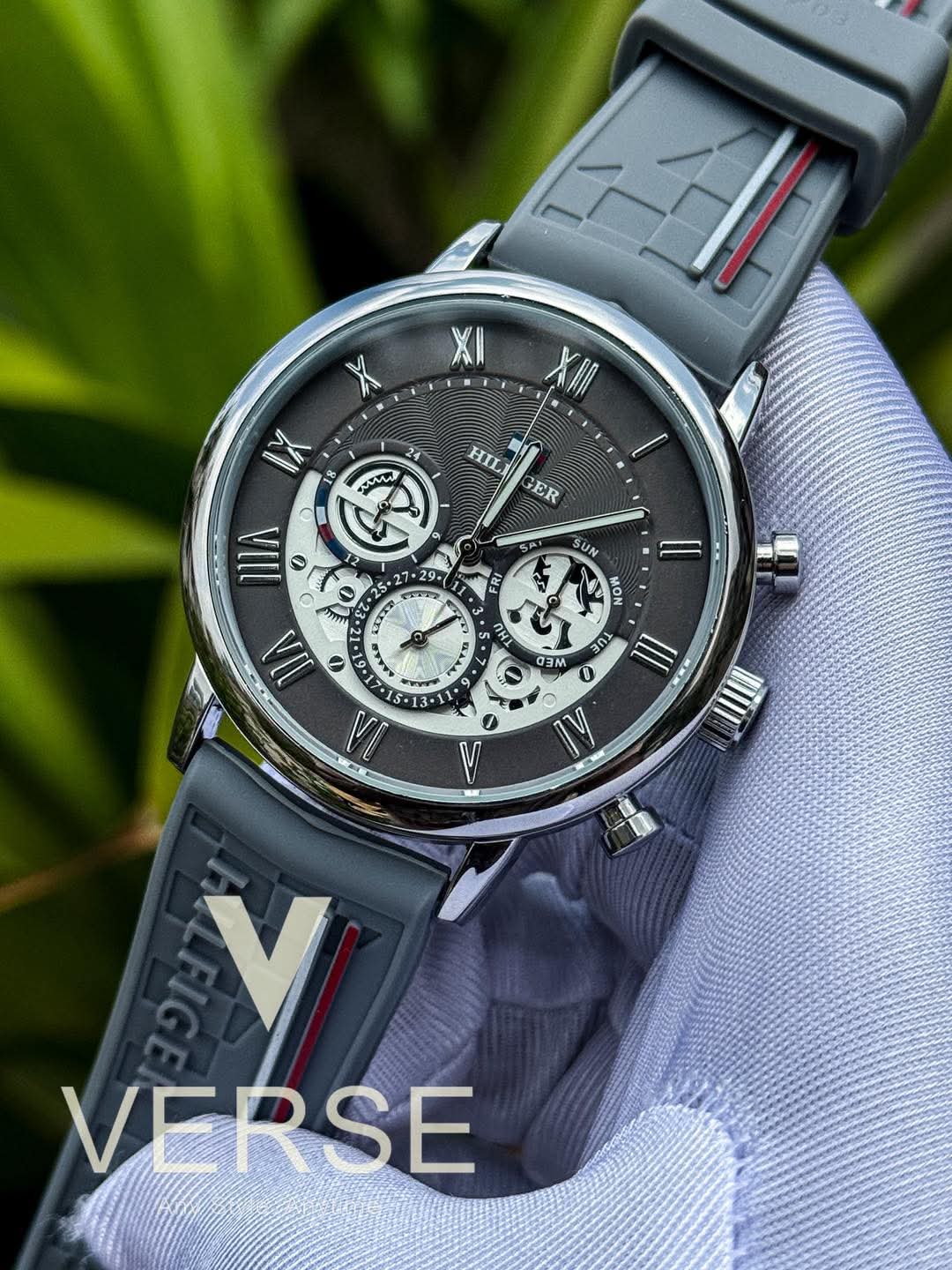 Tommy Hilfiger Chronograph Grey Belt Grey Dial AA