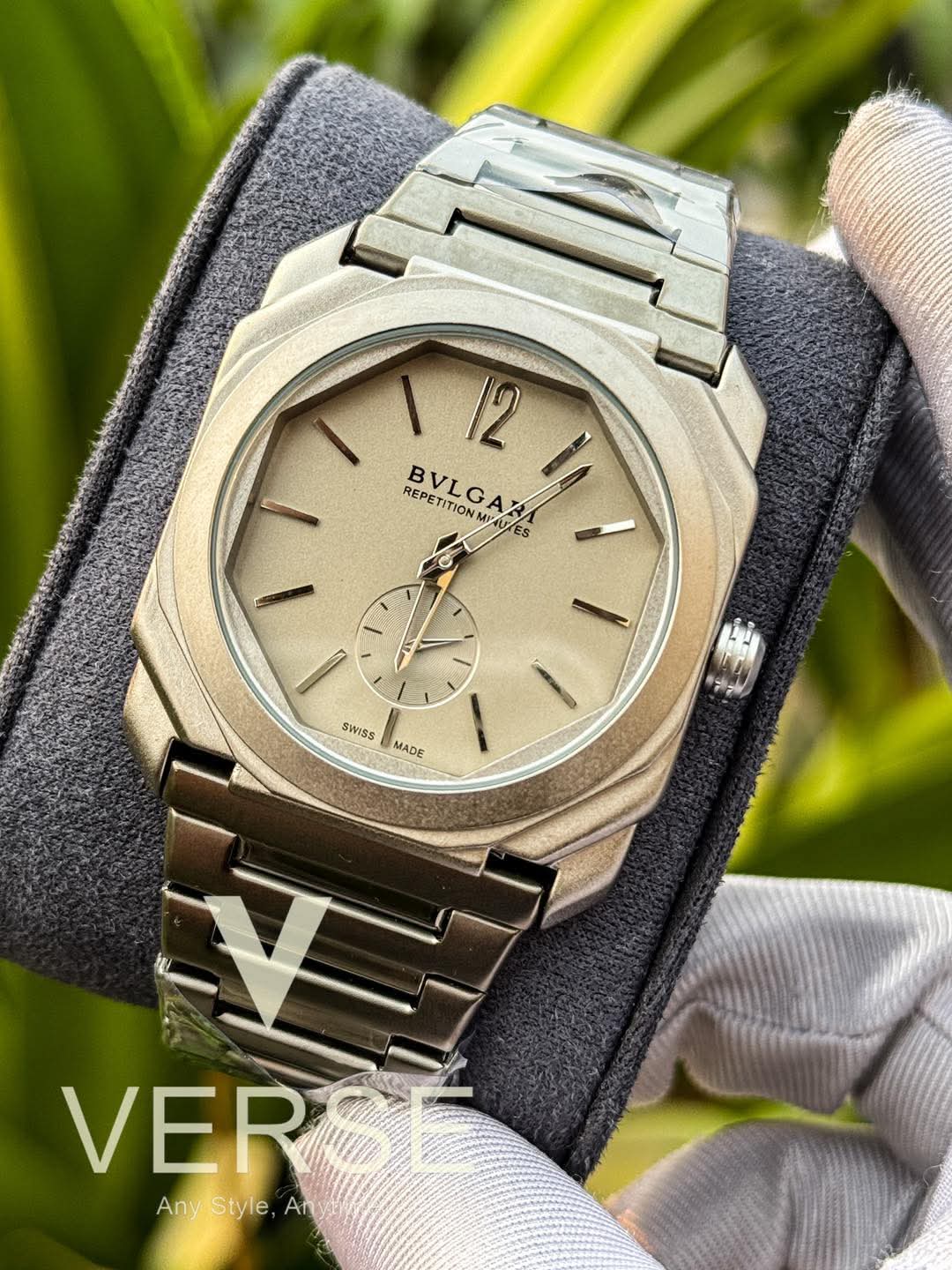 BVLGARI Octo Finisimo Matte Silver Chain Matte Grey 60sec Dial AA