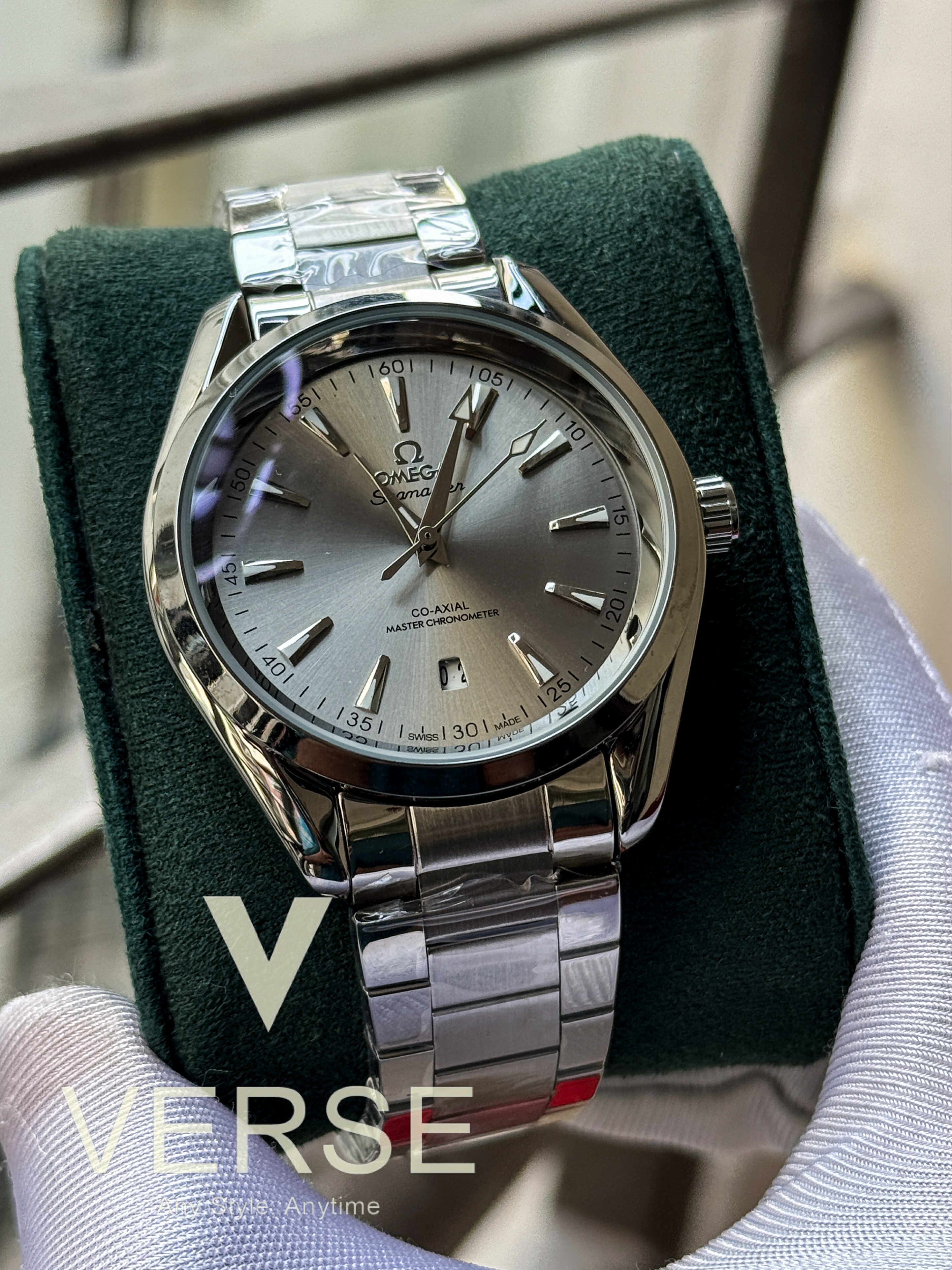 Omega Seamaster AquaTerra Automatic Sunburst Silver Dial AA