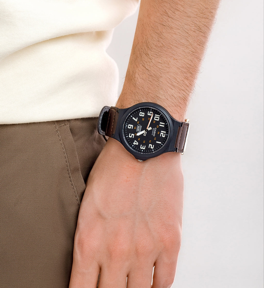 Casio Enticer MW-240B-5BVDF Black Dial Nylon Strap Men’s Analog Watch | Casio Enticer MW-240B-5BVDF