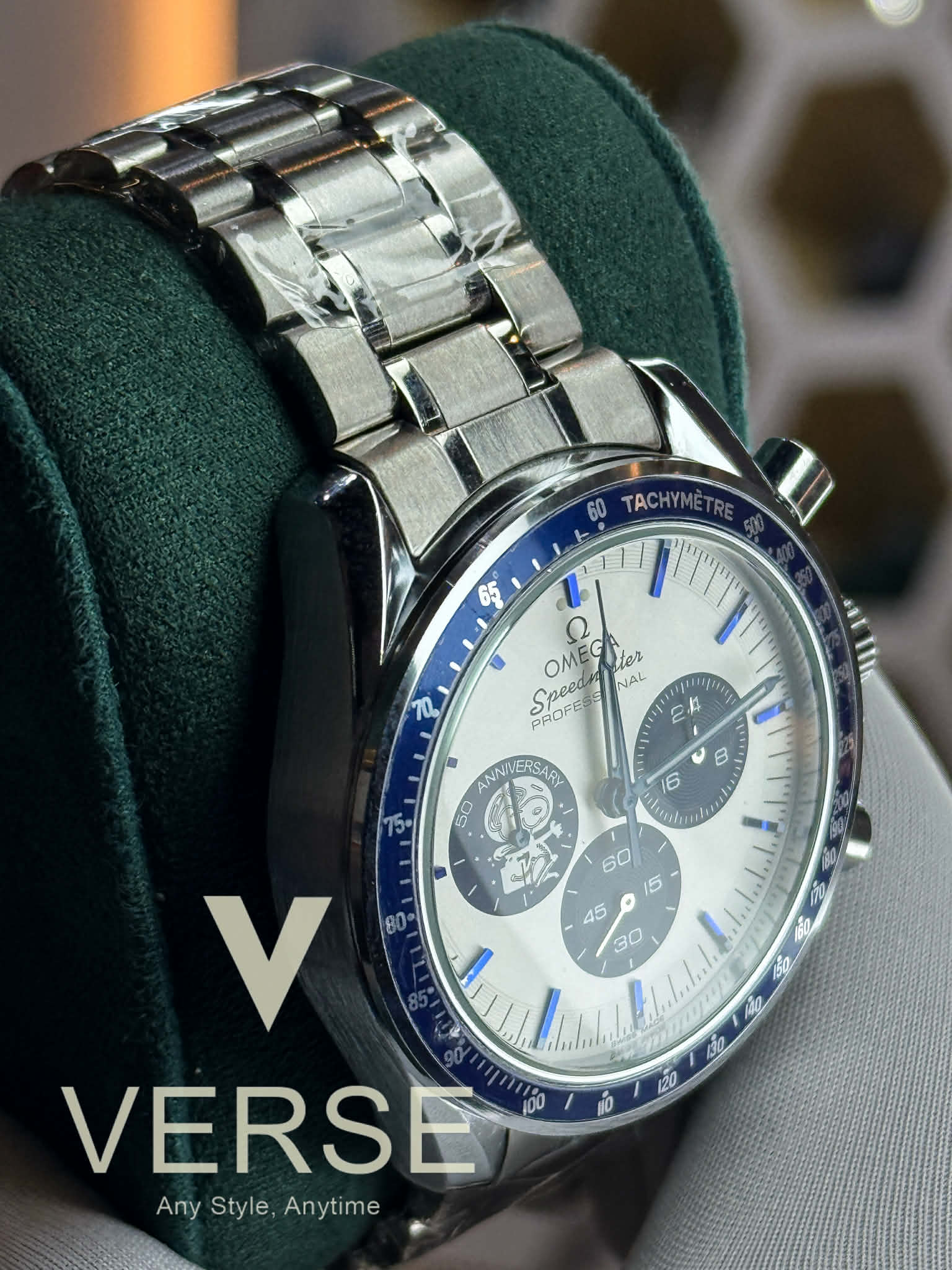 Omega Speedmaster “Silver Snoopy Award” 50th Anniversary Chronograph – Silver Dial AA