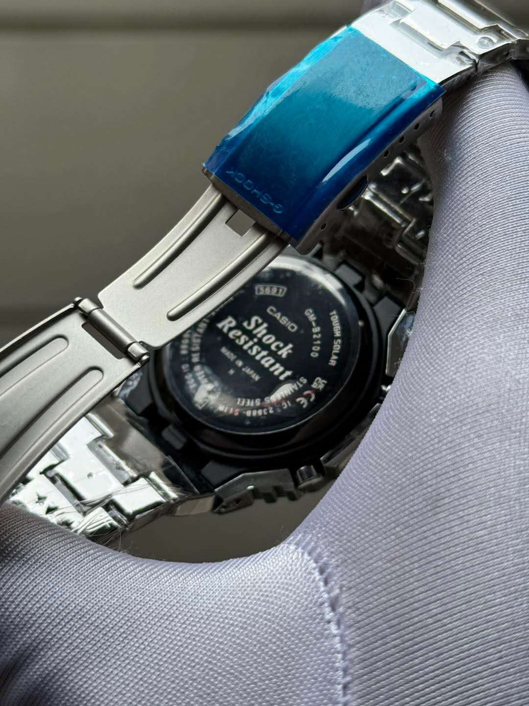 Casio G-Shock GM-B2100BD-1A Silver Chain Tiffany Digits Triple A