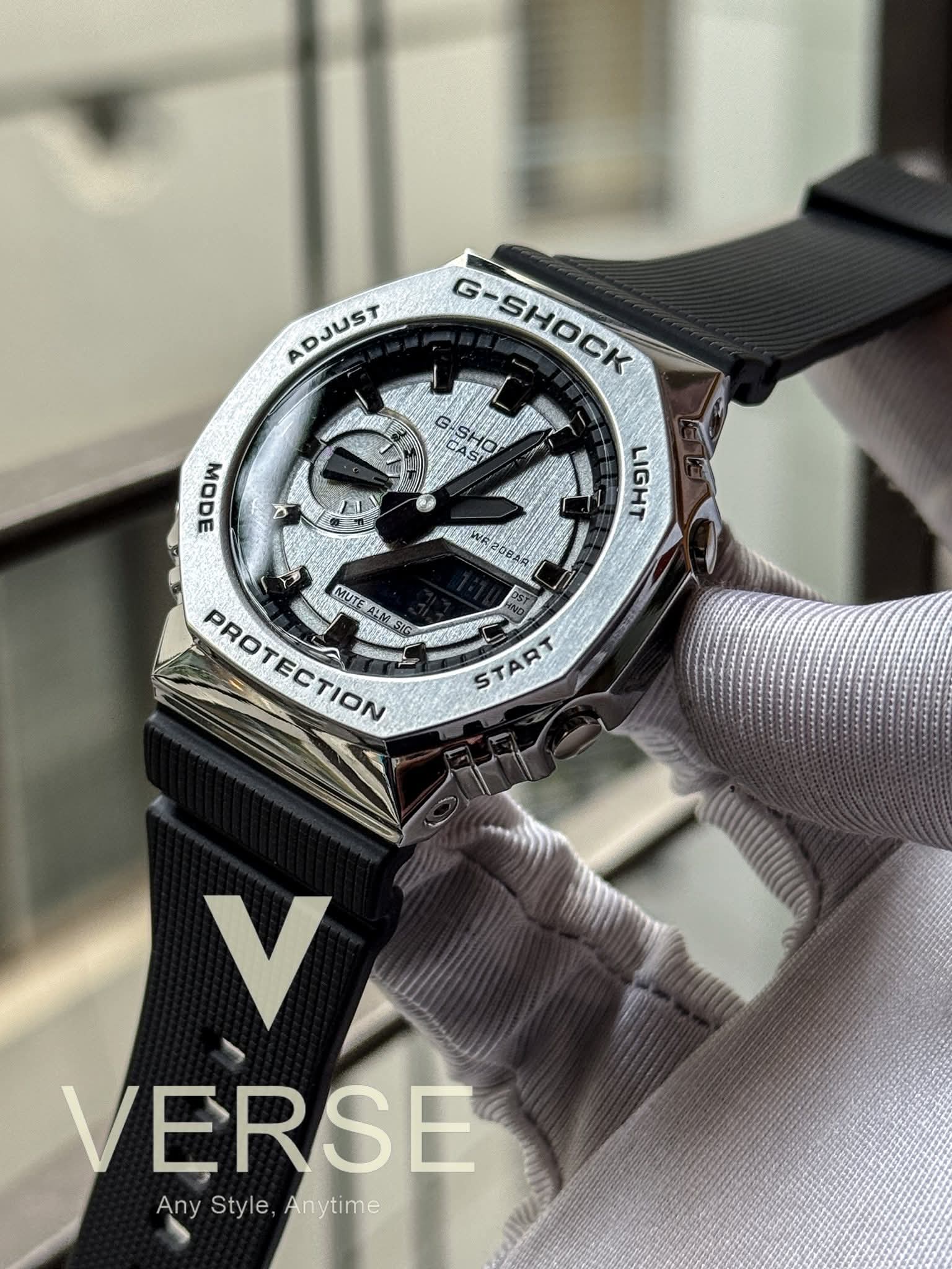 Casio G-Shock GM-2100-1A Black/Silver Triple A