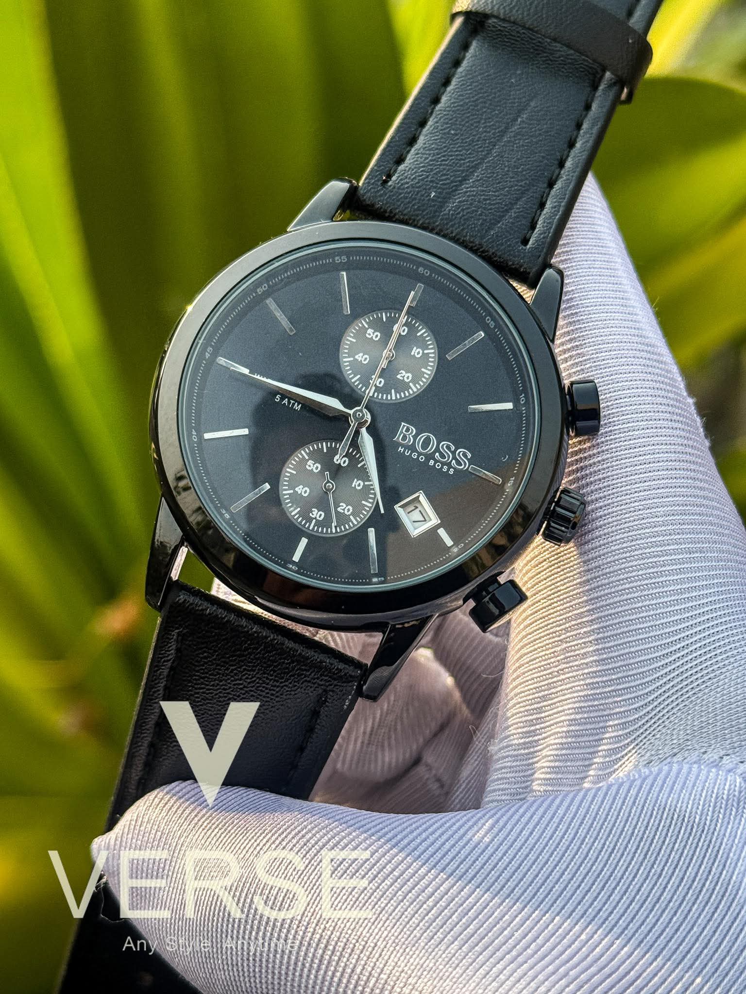 Hugo Boss Chronograph Black Belt Black Dial AA