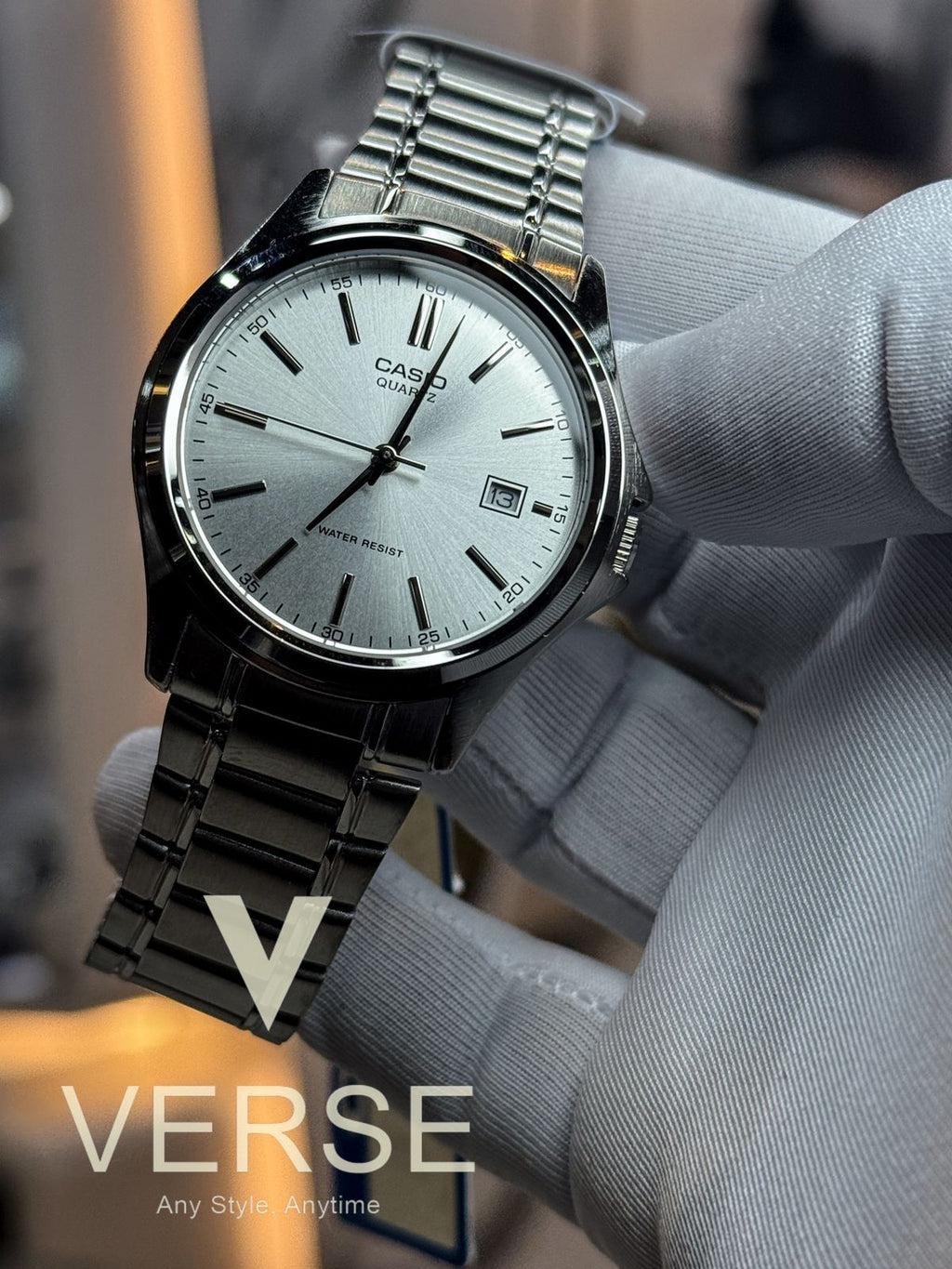 Casio MTP-1183A-7ADF Men’s Silver Stainless Steel Watch with White Dial| Casio MTP-1183A-7ADF