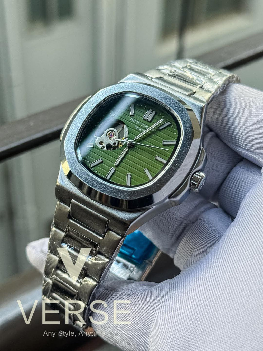 Patek Philippe Nautilus Open Heart Automatic Green Dial AA
