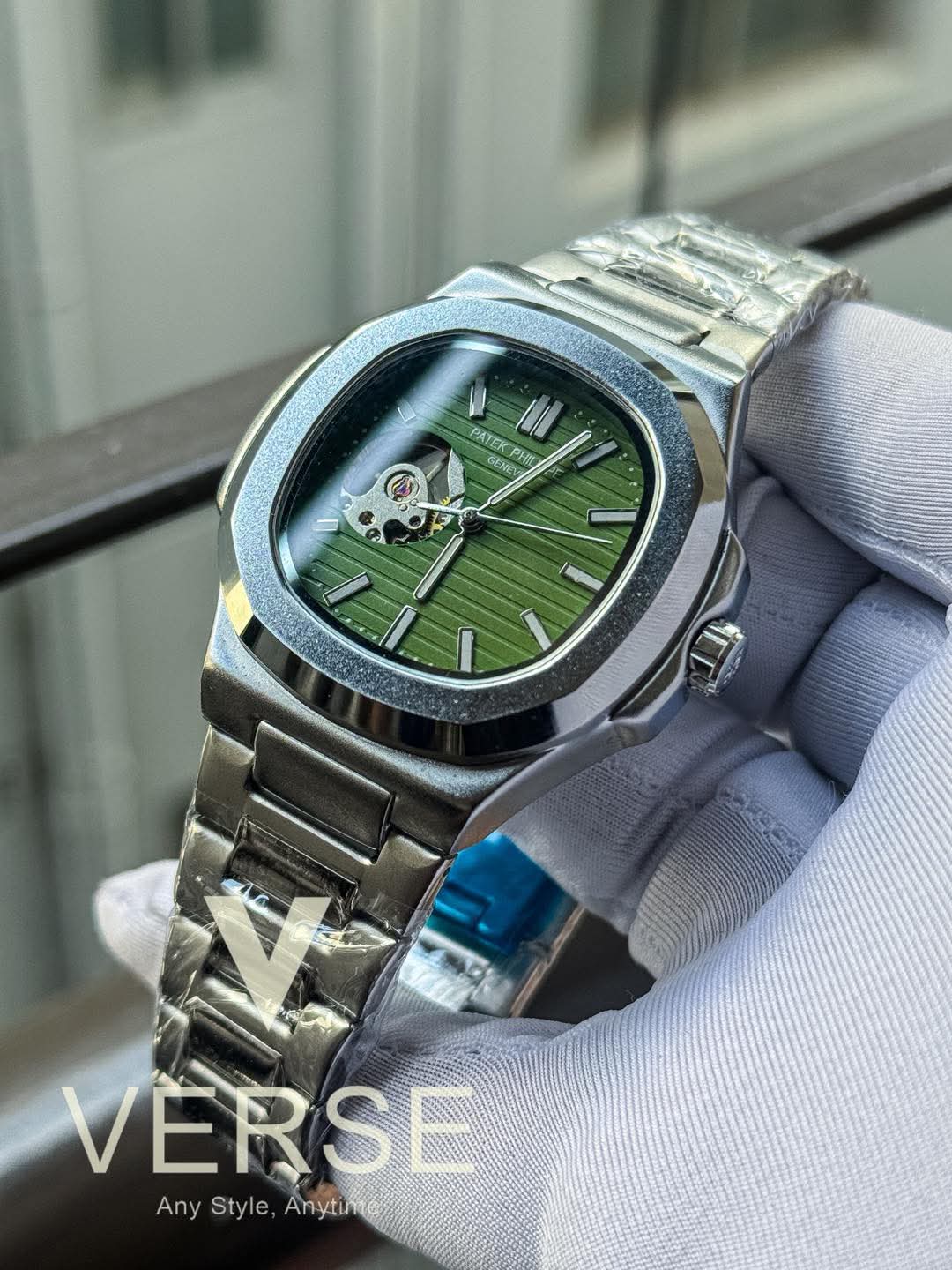 Patek Philippe Nautilus Open Heart Automatic Green Dial AA