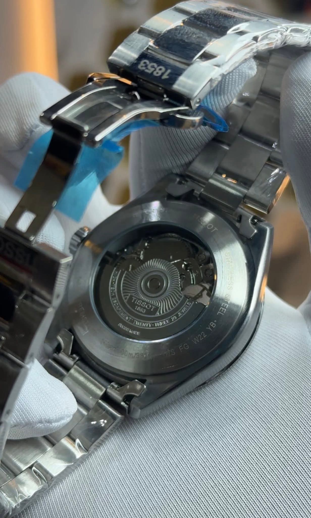 Tissot Gentleman Powermatic 80 Open Heart Automatic Sun-ray Green Dial AA