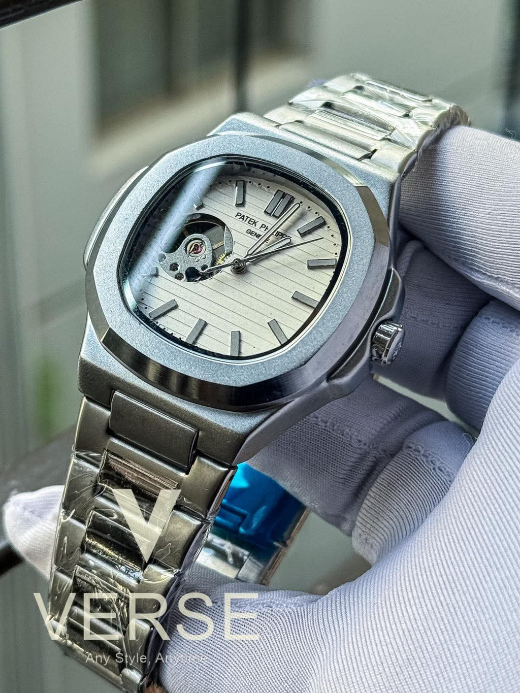 Patek Philippe Nautilus Open Heart Automatic White Dial AA